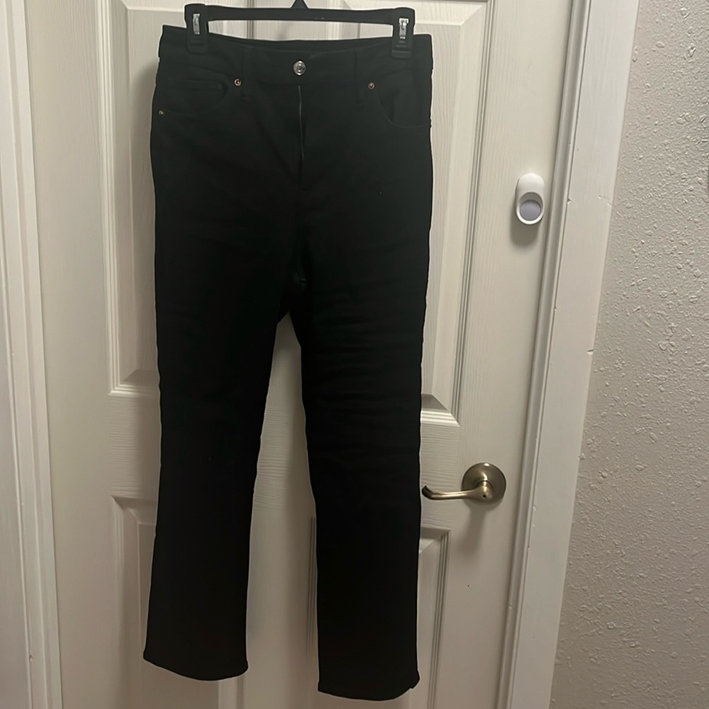 Express 90s Slim Super High Rise Black Jeans